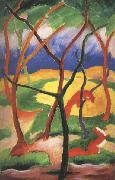 Franz Marc Weasels at Play (mk34) Germany oil painting artist